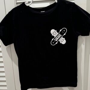 Small shop Vans Kids Black Tee with Skateboard Graphic